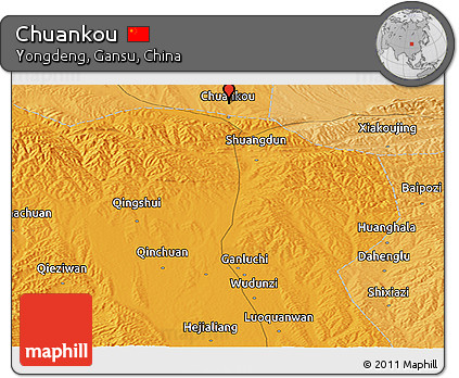 Political Panoramic Map of Chuankou