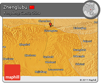 Political Panoramic Map of Zhenglubu