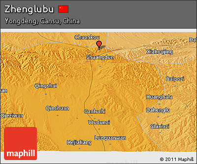 Political Panoramic Map of Zhenglubu