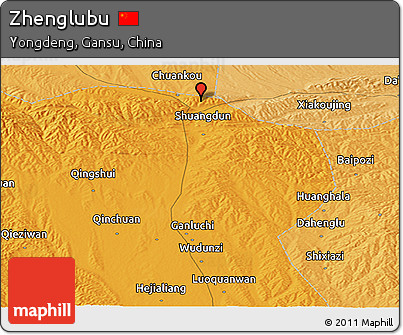 Political Panoramic Map of Zhenglubu