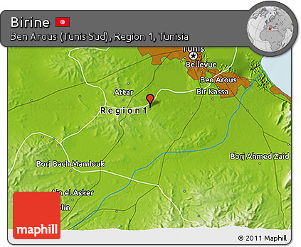 Physical 3D Map of Birine