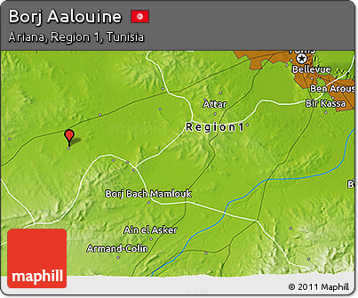 Physical 3D Map of Borj Aalouine