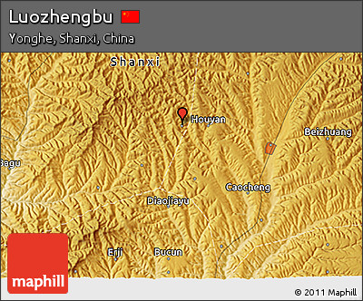 Physical 3D Map of Luozhengbu