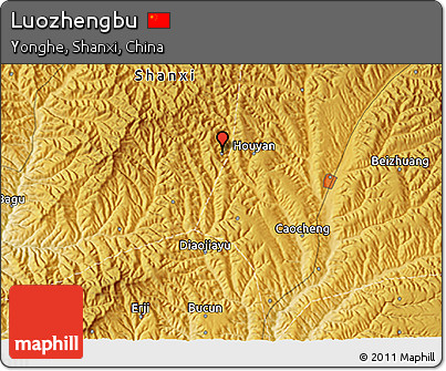 Physical 3D Map of Luozhengbu