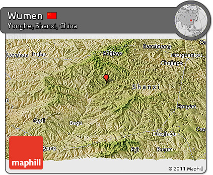 Satellite Panoramic Map of Wumen