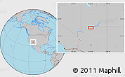 Gray Location Map of the area around 36° 47' 25" N, 112° 7' 30" W