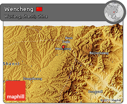 Physical 3D Map of Wencheng
