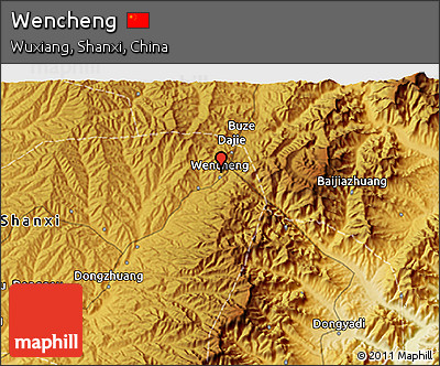 Physical 3D Map of Wencheng