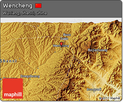 Physical 3D Map of Wencheng