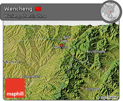 Satellite 3D Map of Wencheng