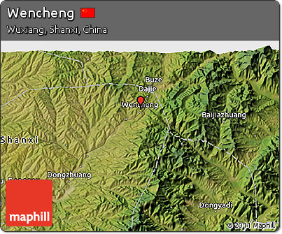 Satellite 3D Map of Wencheng