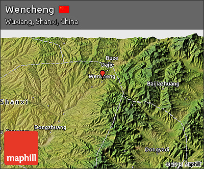 Satellite 3D Map of Wencheng