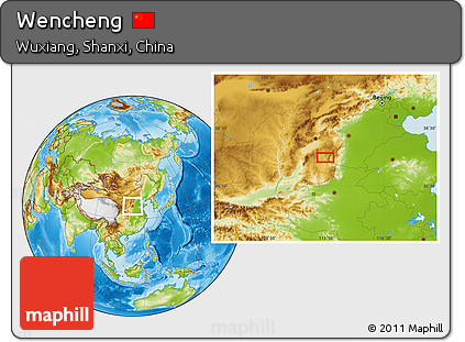 Physical Location Map of Wencheng
