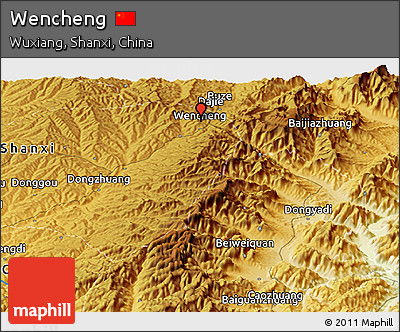 Physical Panoramic Map of Wencheng