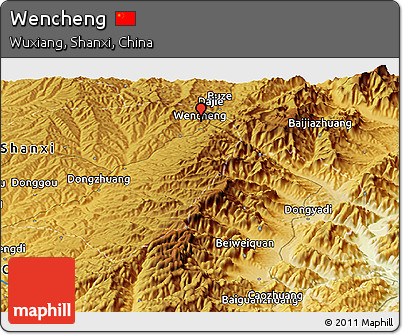 Physical Panoramic Map of Wencheng