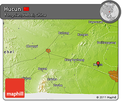 Physical 3D Map of Hucun