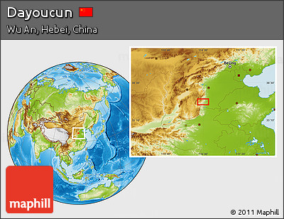 Physical Location Map of Dayoucun
