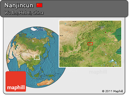 Satellite Location Map of Nanjincun