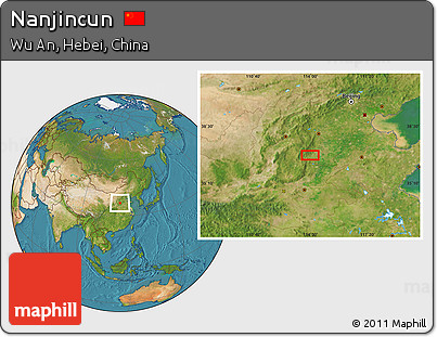 Satellite Location Map of Nanjincun