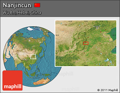 Satellite Location Map of Nanjincun