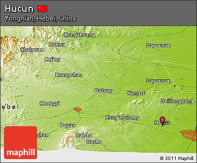 Physical Panoramic Map of Hucun