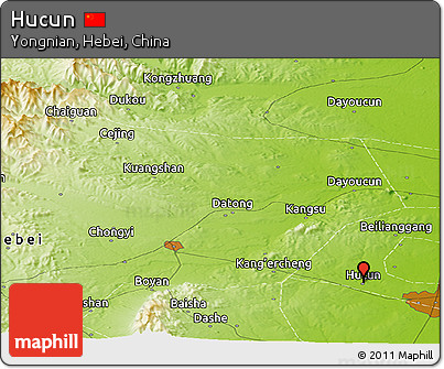 Physical Panoramic Map of Hucun