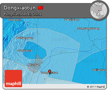 Political 3D Map of Dongxiaotun