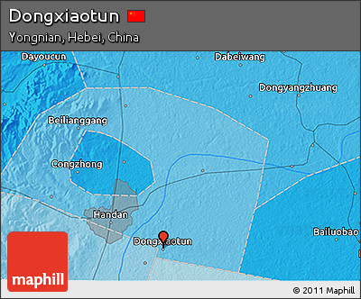 Political 3D Map of Dongxiaotun