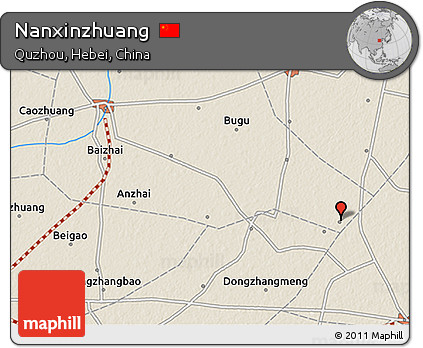 Shaded Relief 3D Map of Nanxinzhuang