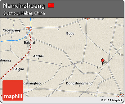Shaded Relief 3D Map of Nanxinzhuang