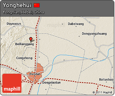 Shaded Relief 3D Map of Yonghehui