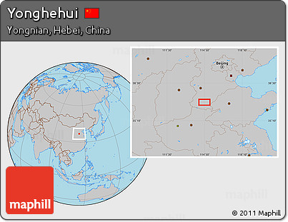 Gray Location Map of Yonghehui