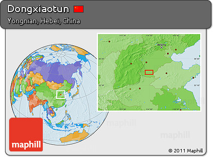 Political Location Map of Dongxiaotun