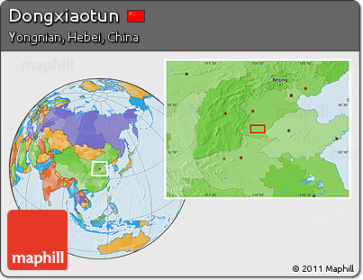Political Location Map of Dongxiaotun