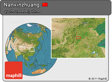 Satellite Location Map of Nanxinzhuang