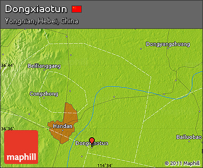 Physical Map of Dongxiaotun