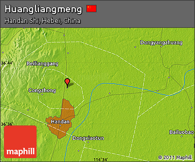 Physical Map of Huangliangmeng