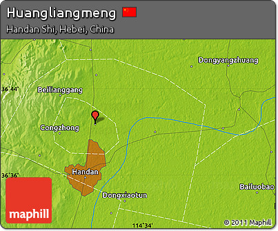 Physical Map of Huangliangmeng