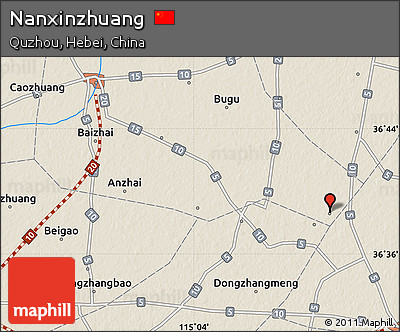 Shaded Relief Map of Nanxinzhuang