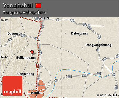 Shaded Relief Map of Yonghehui