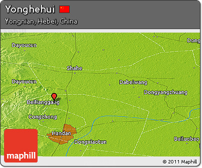 Physical Panoramic Map of Yonghehui
