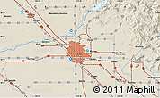 Shaded Relief Map of Selma