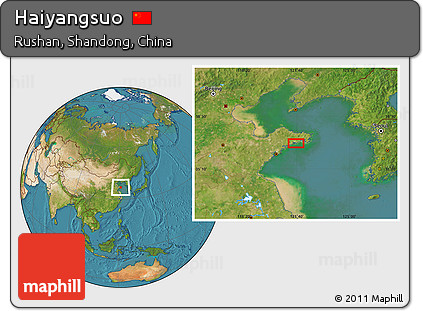 Satellite Location Map of Haiyangsuo