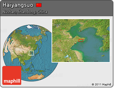 Satellite Location Map of Haiyangsuo