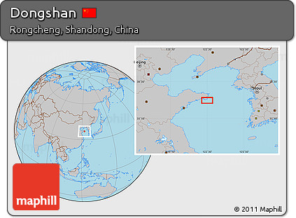 Gray Location Map of Dongshan