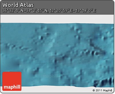 Satellite 3D Map of the Area around 36° 47' 25" N, 12° 49' 29" E