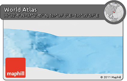 Physical Panoramic Map of the Area around 36° 47' 25" N, 130° 7' 30" E