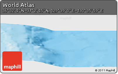 Physical Panoramic Map of the Area around 36° 47' 25" N, 130° 7' 30" E