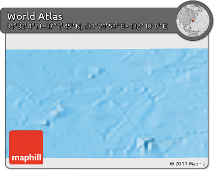 Physical 3D Map of the Area around 36° 47' 25" N, 131° 49' 29" E