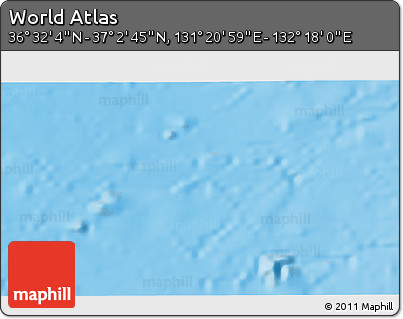 Physical 3D Map of the Area around 36° 47' 25" N, 131° 49' 29" E